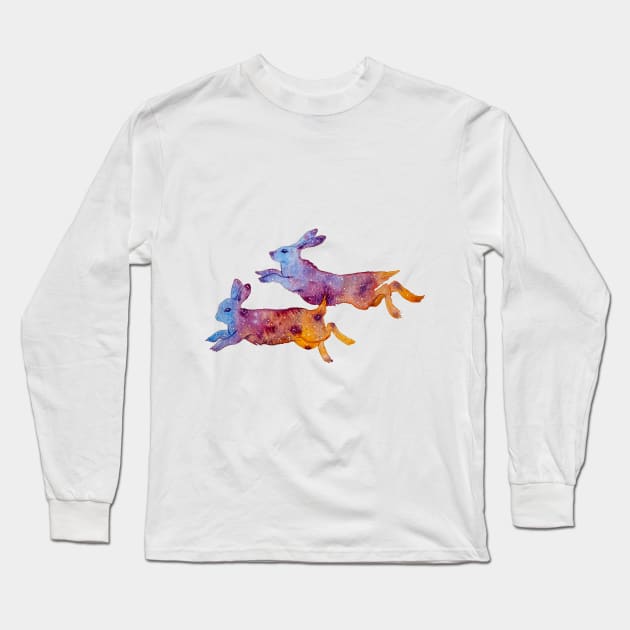 Celestial Rabbits Long Sleeve T-Shirt by Pearl and Plam